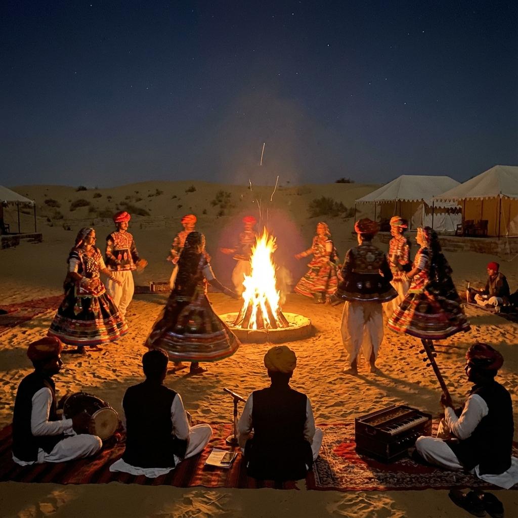 Folk Dance, Bonfire & Dinner